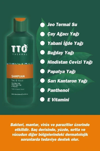 Tto Termal Saç Ve Vücut Şampuanı 500 ml - 4
