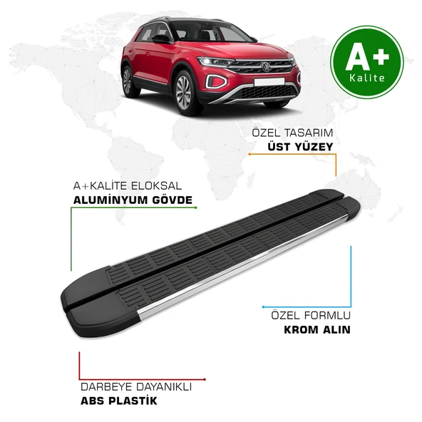 FA OTOMOTİV Volkswagen T-Roc Yan Basamak 2019 Model ve Sonrası S-Line ürün görseli 1