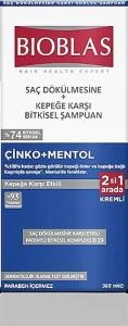 Bioblas Çinko Mentol Kepek ve Saç Dökülmesine Karşı Kremli Şampuan 360 Ml