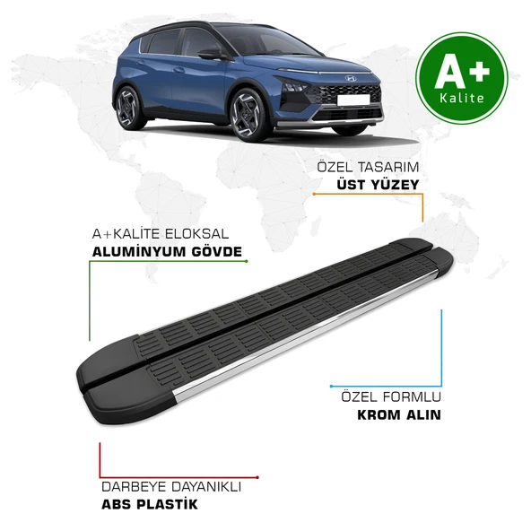 FA OTOMOTİV Hyundai Bayon Yan Basamak 2021 Model ve Sonrası S-Line ürün görseli 1