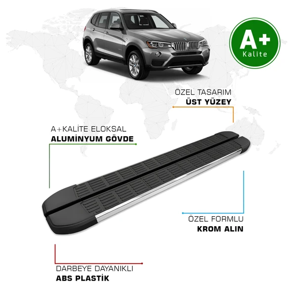 FA OTOMOTİV Bmw X3 F25 Yan Basamak 2010 - 2017 Model S-Line ürün görseli 1