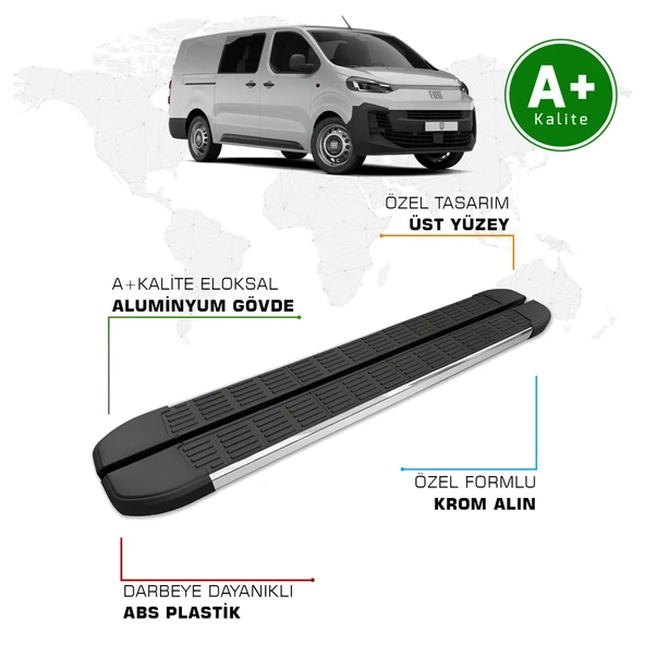 FA OTOMOTİV Fiat Scudo Yan Basamak Uzun Şasi 2022 Model ve Sonrası S-Line ürün görseli 1
