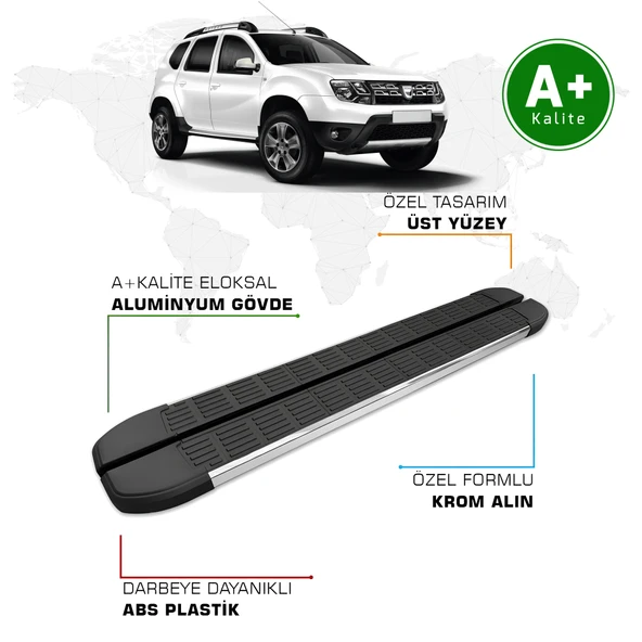 FA OTOMOTİV Dacia Duster Yan Basamak 2010 - 2017 Model S-Line ürün görseli 1