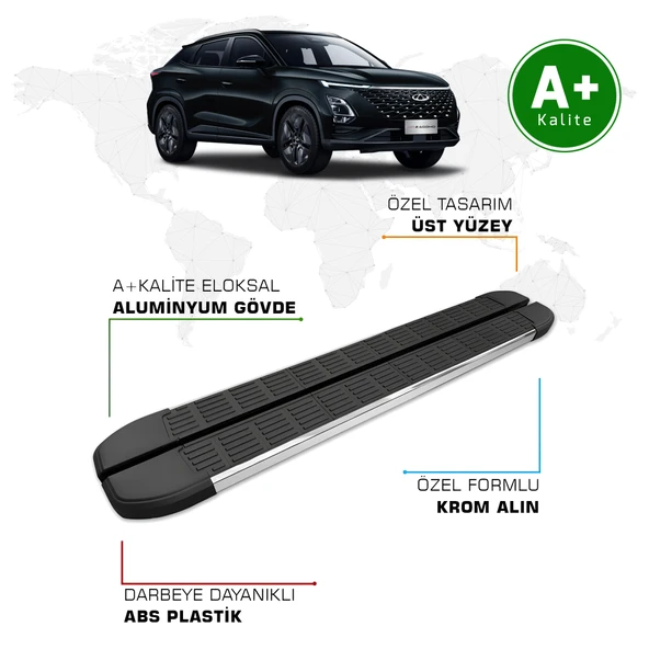 FA OTOMOTİV Chery Omoda 5 Yan Basamak Kısa Şasi 2022 Model ve Sonrası S-Line ürün görseli 1