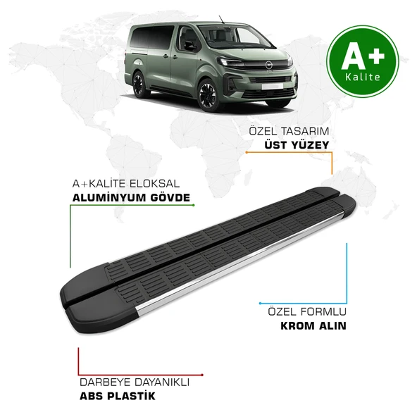 FA OTOMOTİV Opel Zafira Yan Basamak Kısa Şasi 2021 Model ve Sonrası S-Line ürün görseli 1