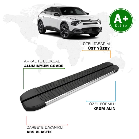 FA OTOMOTİV Citroen C4 Yan Basamak 2021 Model ve Sonrası S-Line