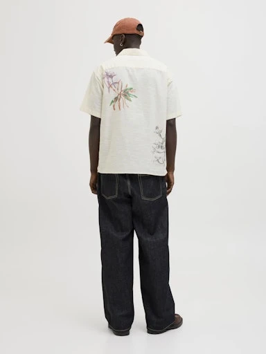 Jack Jones Erkek Jorluke Beyaz Çiçekli Gömlek 12271108 - 5
