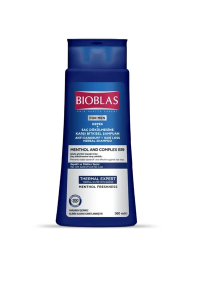Bioblas Men Thermal Expert Kepek ve Saç Dökülmesine Karşı Şampuan 360 ml