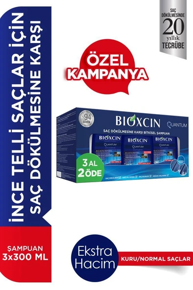 Bioxcin Quantum Kuru Normal Şampuan 3 Al 2 Öde