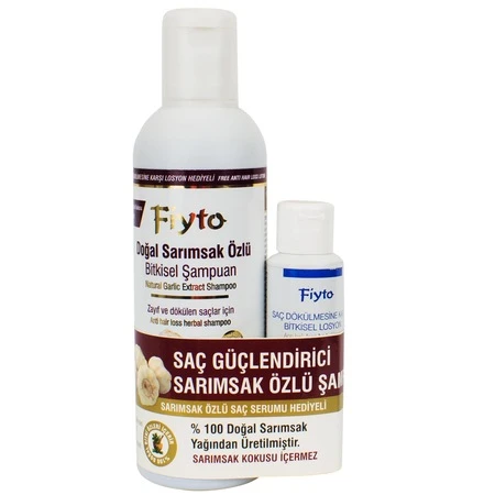 Fiyto Sarımsak Özlü Güçlendirici Şampuan 500 ml Serum Hediyeli