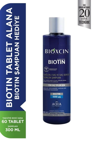 Bioxcin Biotin 5000 Mg 60 Tablet + Biotin Şampuan 300 Ml Hediyeli Set - 4