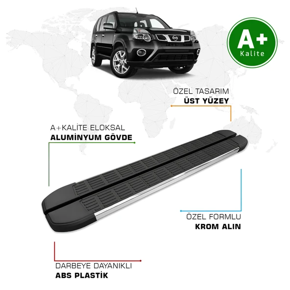 FA OTOMOTİV Nissan X-Trail Yan Basamak 2007 - 2014 Model S-Line ürün görseli 1