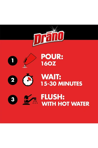 Drano Max Gel Lavabo Tıkanıklık Açıcı 946ML - 6
