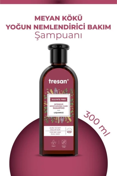 Tresan Meyan Kökü Yoğun Nemlendirici Sülfatsız Şampuanı 300 ml - 2