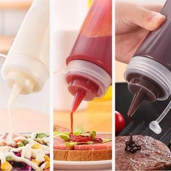 faf Kapaklı Sızdırmaz Yağlık Sosluk Şişesi Plastik Yağdanlık 400 ml AP-9028 - 2