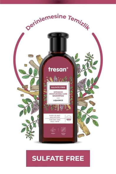 Tresan Meyan Kökü Yoğun Nemlendirici Sülfatsız Şampuanı 300 ml - 3