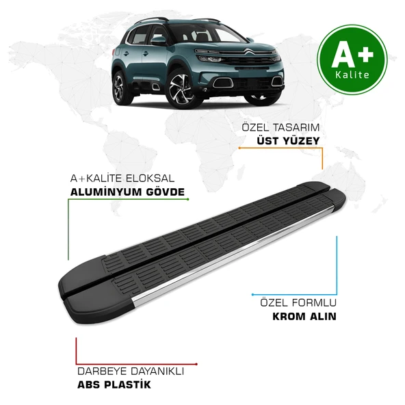 FA OTOMOTİV Citroen C5 Aircross Yan Basamak 2019 Model ve Sonrası S-Line ürün görseli 1