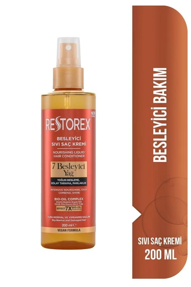 Restorex Besleyici Bakım Sıvı Saç Kremi 200 Ml - 7 Besleyici Yağ