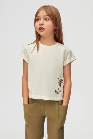 Kız Çocuk Succulent Tshirt 38522 - Resim 2