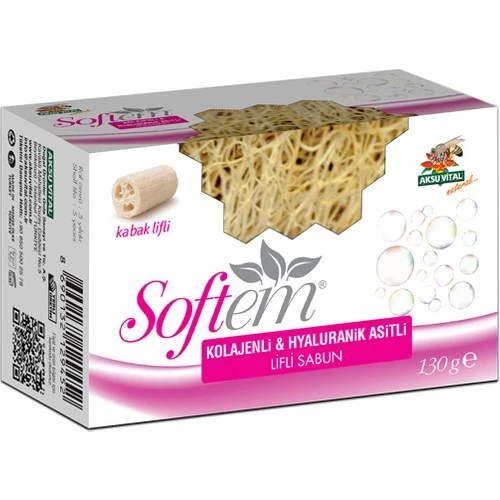 Softem Kolajenli ve Hyalıronik Asitli Kabak Lifli Sabun 130 gr