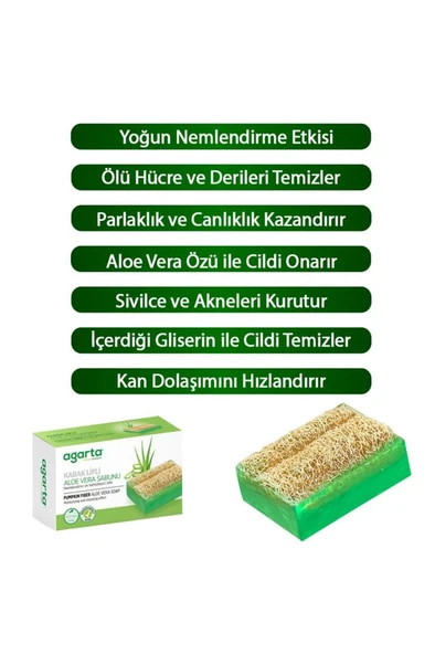 Agarta Kabak Lifli Aloe Vera Sabunu 125g - 3