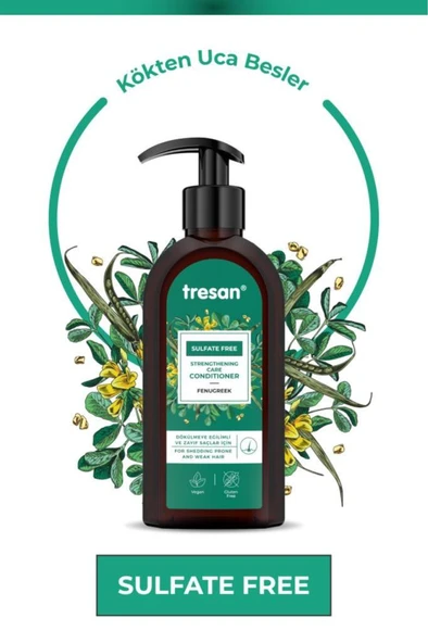 Tresan Çemen Otu Güçlendirici Sülfatsız Bakım Saç Kremi 300 ml - 3