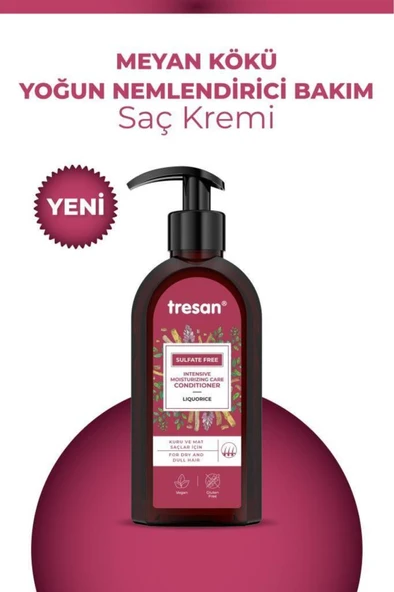 Tresan Meyan Kökü Yoğun Nemlendirici Sülfatsız Bakım Saç Kremi 300 ml