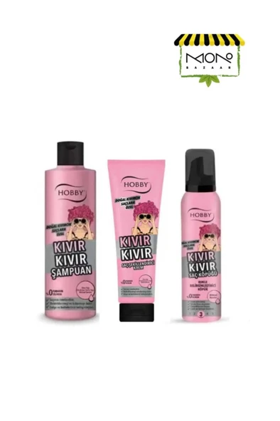 Hobby Doğal Kıvırcık Saçlara Özel Saç Bakım Seti - Resim 2
