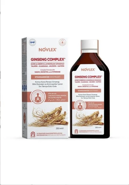 Novlex Ginseng Complex Kore Sibirya Amerikan Ginseng Ekstresi 250 Ml