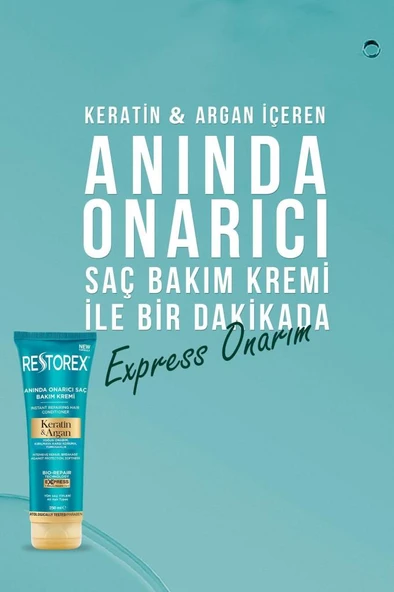Restorex Keratin & Argan Onarıcı Saç Bakım Kremi 250 Ml - 2