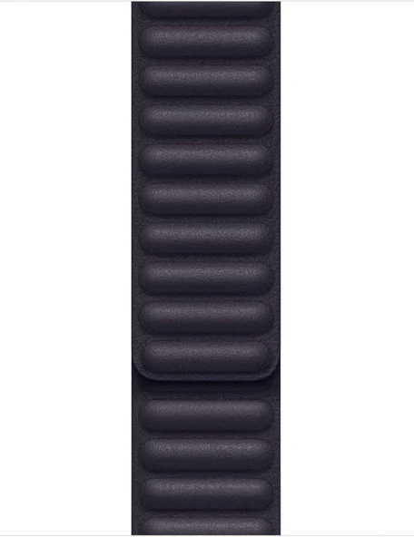 Apple Watch 45mm Baklalı Deri Kayış Mürekkep Moru S/M MP873ZM/A Outlet