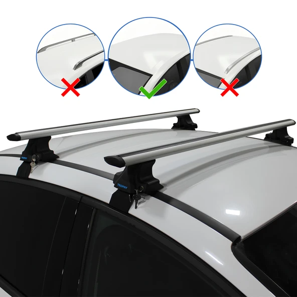 FA OTOMOTİV Hyundai Matrix 2001 - 2010 Model Arası Uyumlu Ara Atkı Tavan Barı Trophy Gri - Resim 3