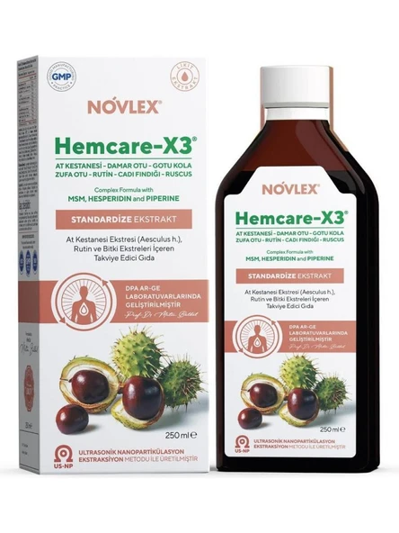 Novlex Hemcare-X3 At Kestanesi Rutin ve Bitki Ekstreleri 250 Ml