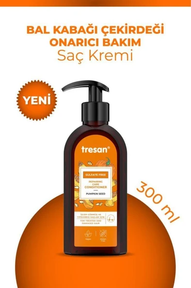 Tresan Bal Kabağı Çekirdeği Onarıcı Sülfatsız Saç Bakım Kremi 300 ml