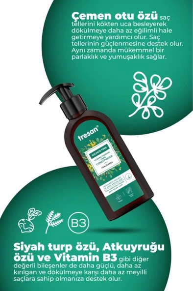 Tresan Çemen Otu Güçlendirici Sülfatsız Bakım Saç Kremi 300 ml - 5