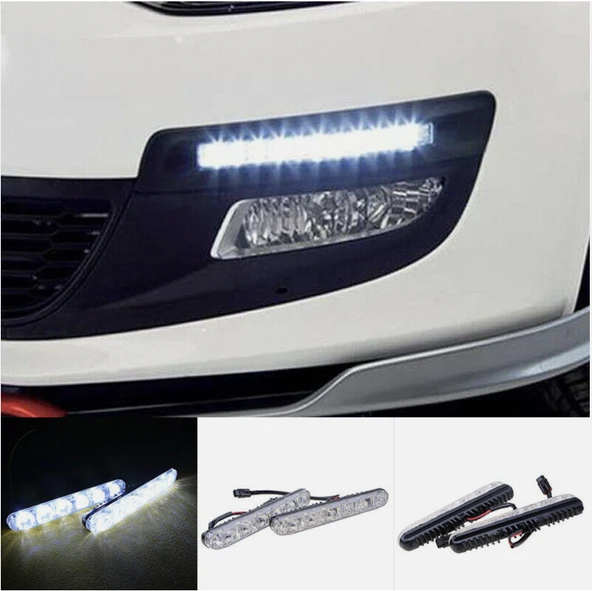 GÜNDÜZ FARI POWER XENON 6 LED ÜNİVERSAL SU GEÇİRMEZ - 4