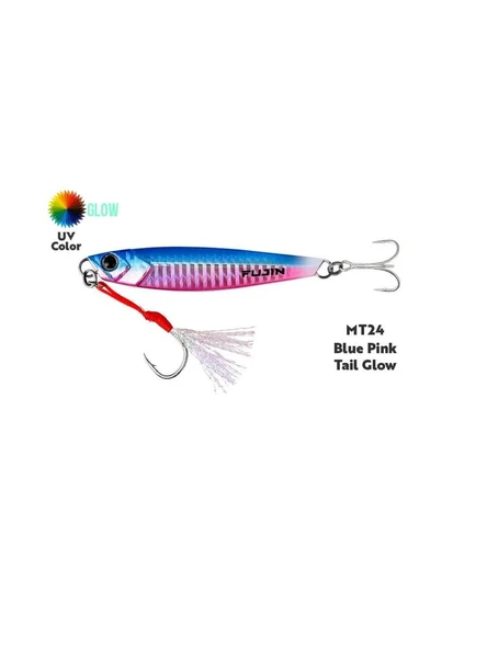 Fujin Jig-X Jigging Jig Yem  Blue Pink Tail Glow 60 Gr