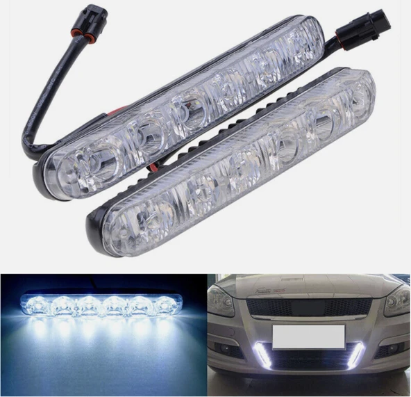 GÜNDÜZ FARI POWER XENON 6 LED ÜNİVERSAL SU GEÇİRMEZ - 2