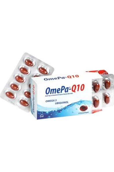 Omepa-Q10 Omega3 Ubiquinol Balık Yağı 30 Kapsül