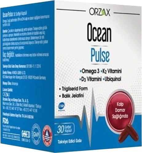 Orzax Ocean Pulse Omega 3 Balık Yağı 30 Kapsül