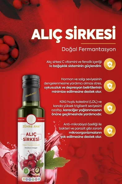 Zühre Ana Alıç Sirkesi Doğal Fermantasyon 500 Ml - 3