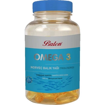 Balen Omega 3 Norveç Balık Yağı 1380 mg 200 Kapsül