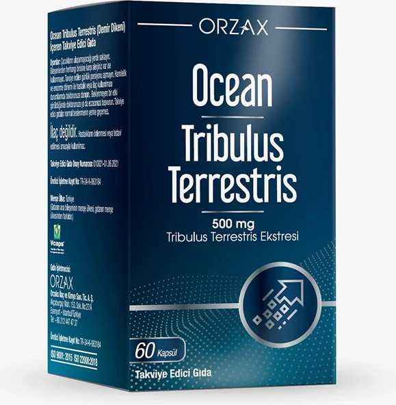 Orzax Ocean Tribulus Terrestris 500 mg 60 Kapsül