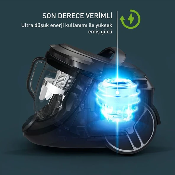 Tefal TW7976 Silence Force Cyclonic Effitech Toz Torbasız Siyah Elektrikli Süpürge - 2
