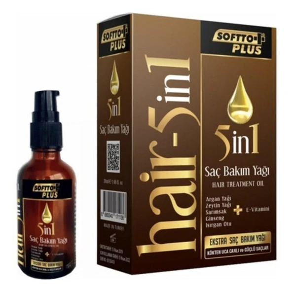 Softto Plus 5in1 Saç Bakım Yağı 50 Ml