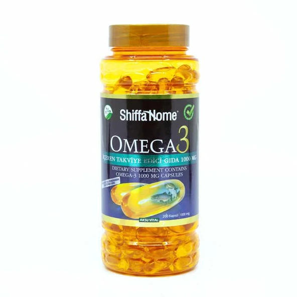 Shiffa Home Omega 3 Balık Yağı DHA EPA Soft 1000 mg 200 Softjel Kapsül