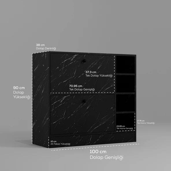 Lima MDF Kahve Köşesi Kiler Dolabı Çok Amaçlı Dolap Mutfak Dolabı - 10