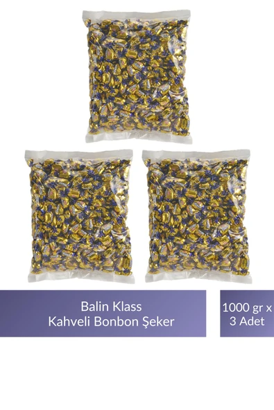 Balin Poşet Klass Sütlü Bonbon Şeker 1000 gr x 3 Adet