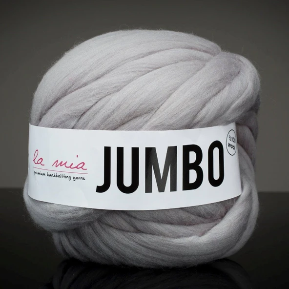 La Mia Jumbo Gri Dev Yün El Örgü İpi - J4
