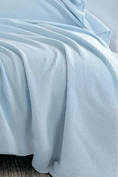 Upstyle Ecocel Pike Örtü Battal 220x230cm Karde BebeMavi - Resim 2